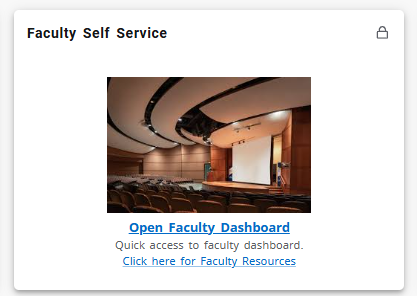 Faculty Self Service MyPortal Card