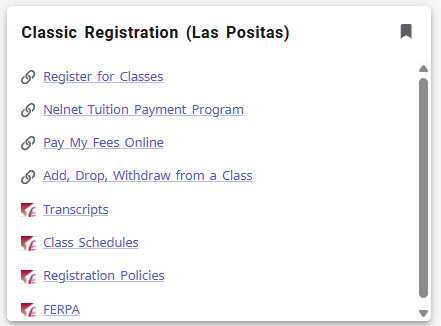 Classic Registration (Chabot)