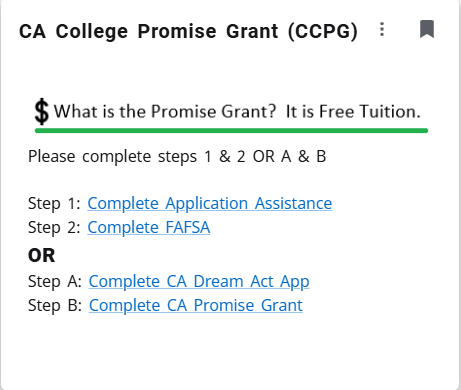 CA College Promise Grant (CCPG)