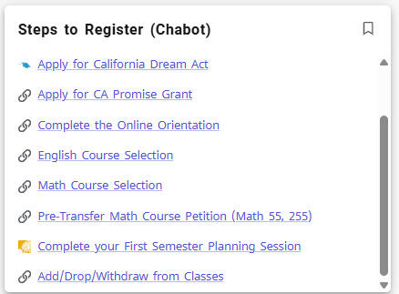 Steps to Success- Chabot