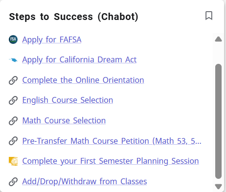 Steps to Success- Chabot