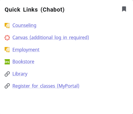 Quick Links - Chabot