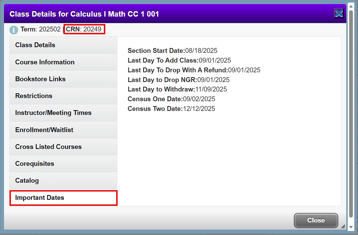 class deadlines class deadlines