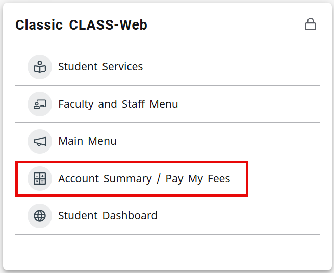 classic CLASS-Web card Classic CLASS-Web Card